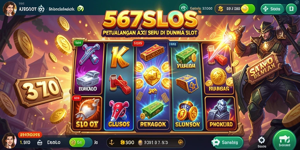Tampilan gameplay menegangkan di 567SLOTS dengan animasi menarik.