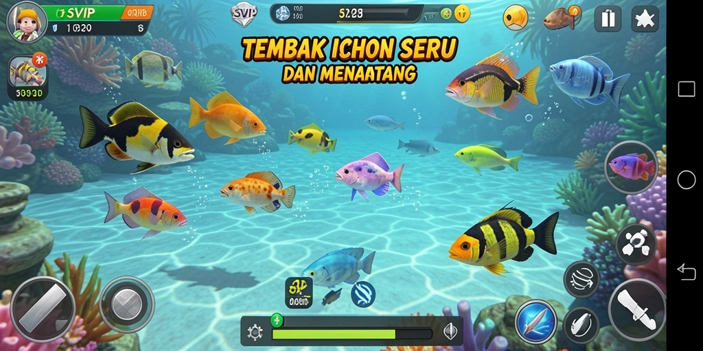 Gameplay seru menembak ikan dalam 6SVIP.
