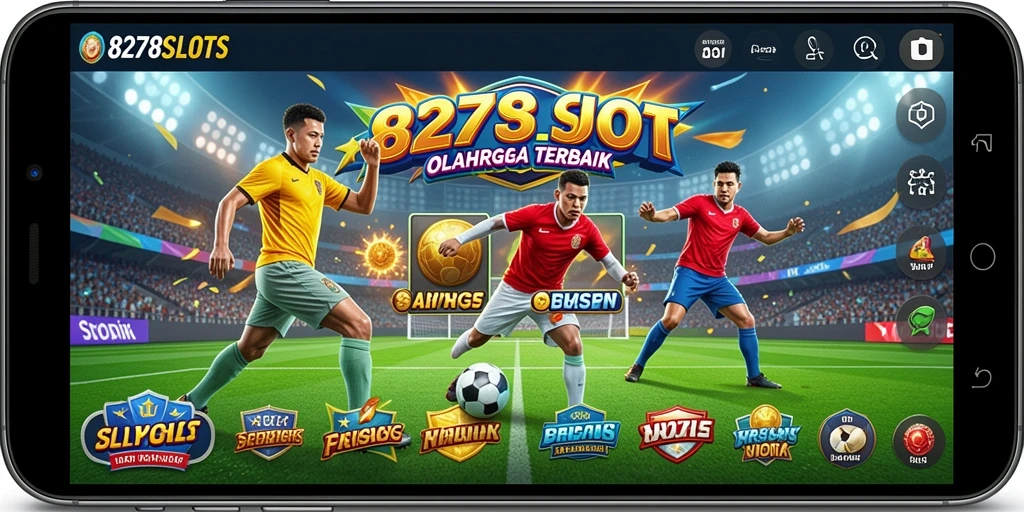 Gameplay seru 8278SLOTS dengan tema olahraga.