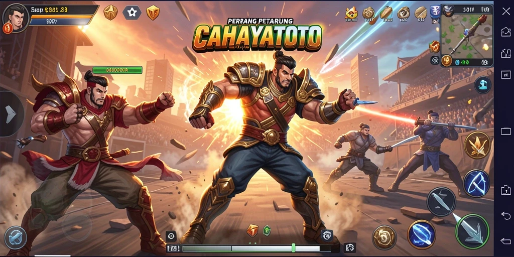 Screenshot gameplay <strong>CAHAYATOTO</strong> yang menampilkan pertarungan yang seru.