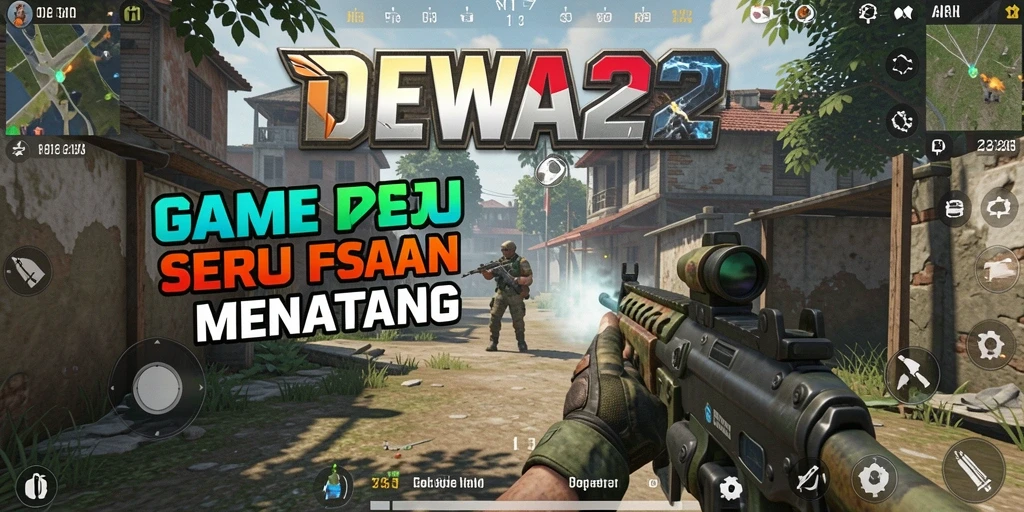 Tampilan gameplay DEWA22 yang menegangkan dan futuristik.