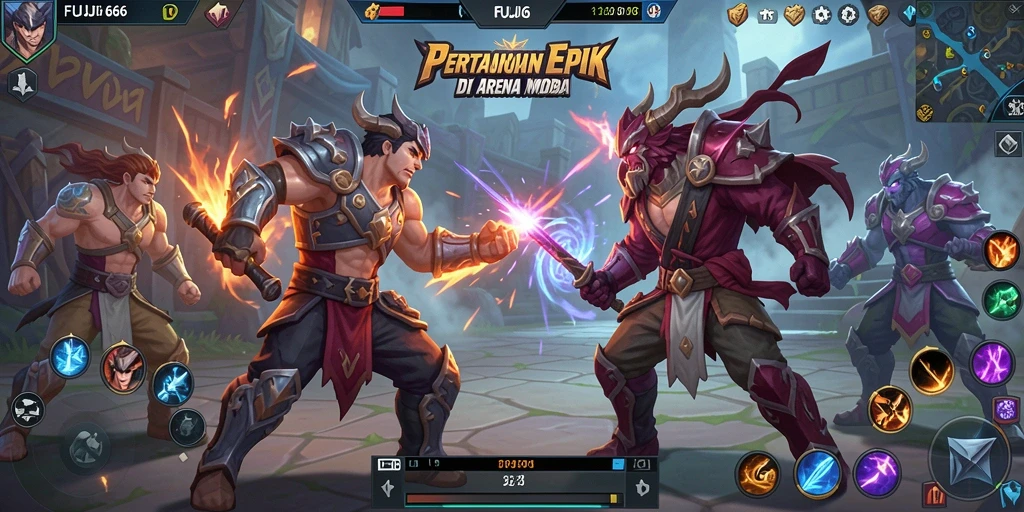 Gameplay seru dan strategis dalam FUJI66 MOBA.