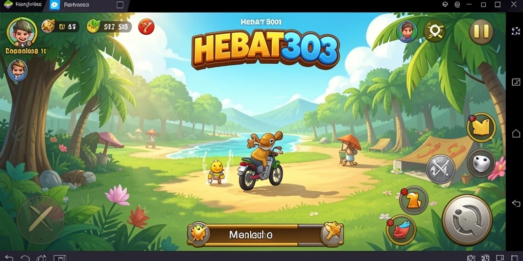 Tampilan gameplay HEBAT303 yang cerah dan mengasyikkan.