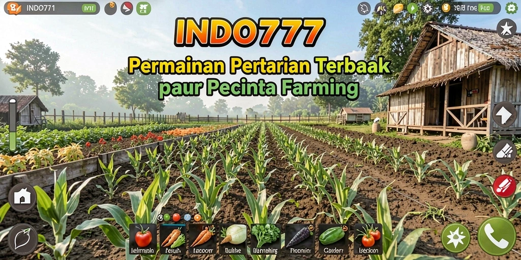 Screenshot gameplay menampilkan aktivitas pertanian yang menarik dan interaktif.