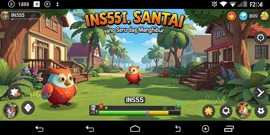 Screenshot INS55 menampilkan gameplay santai yang menghibur.