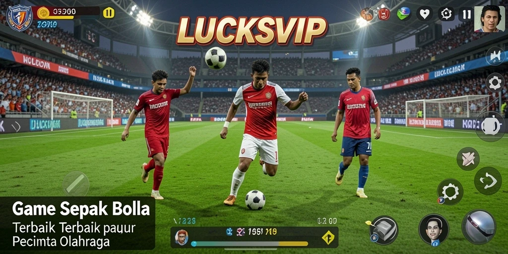 Tampilan gameplay LUCKSVIP yang menegangkan di lapangan sepak bola.