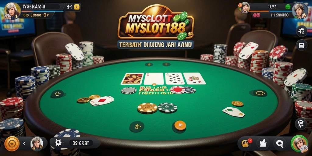 Gameplay Poker mendebarkan di MYSLOT188 dengan grafis keren.