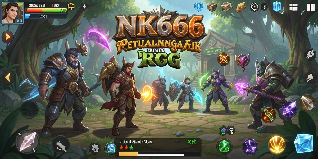 Tangkapan layar dari gameplay NK666 menampilkan pertempuran seru di dunia RPG yang menantang.