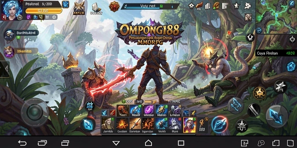 Tampilan gameplay OMPONG188 yang menakjubkan dalam dunia MMORPG.