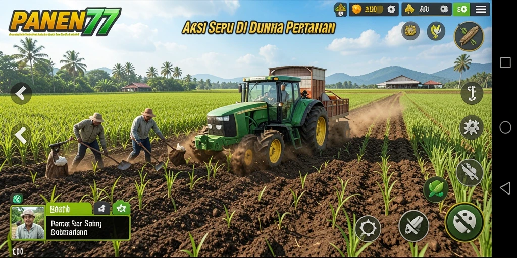 Tampilan gameplay seru dan penuh aksi dari PANEN77.
