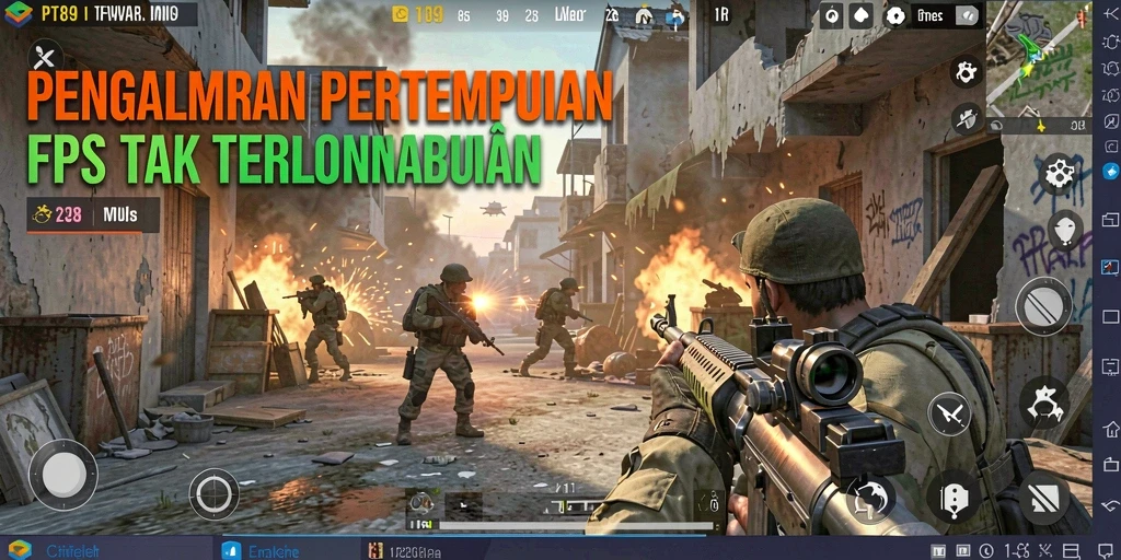 Tampilan gameplay PT89 yang mendebarkan dalam pertempuran FPS.