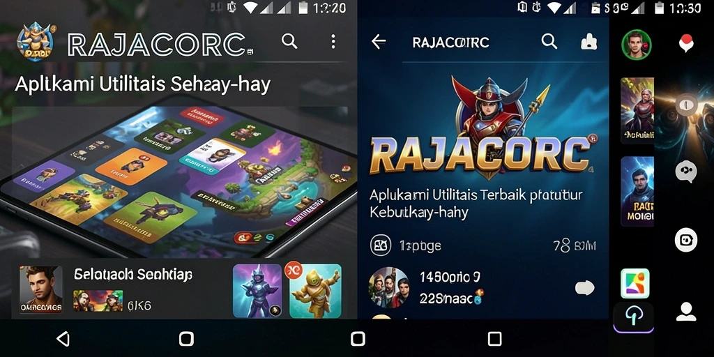 Tampilan antarmuka RAJACORC yang modern dan intuitif.