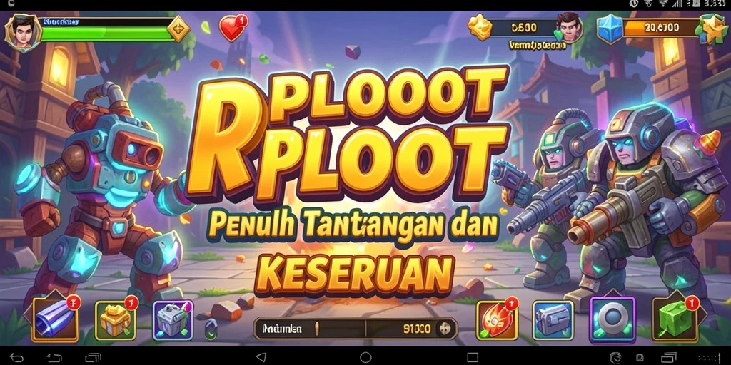 Tampilan aksi gameplay menarik dalam RPLOOT yang mendebarkan.