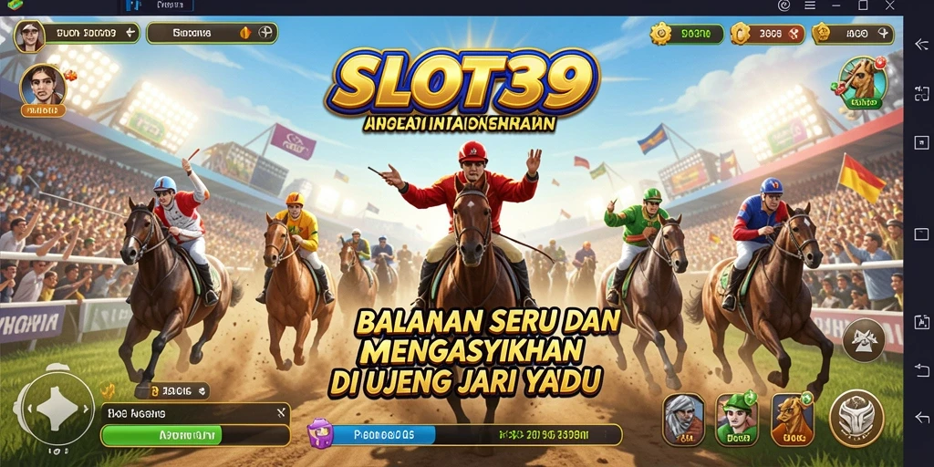 Screenshot menampilkan aksi balap yang mendebarkan di SLOT39.