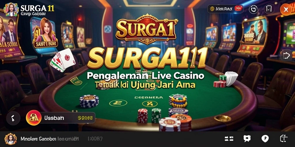 Tampilan gameplay SURGA11 yang intens dan interaktif dalam sesi Live Casino.