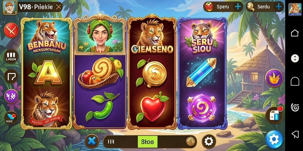 Gameplay seru dari V98 yang menawarkan banyak pilihan Slot.